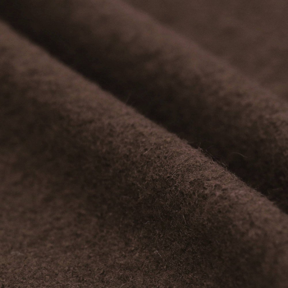Fulled Loden Wool Fabric Chocolate Brown