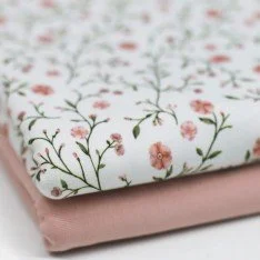 Jersey Coton Impression Numérique - Douces Fleurs Nude Rose Jersey Coton Impression Numérique - Douces Fleurs Nude Rose