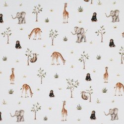 Jersey Coton Impression Numérique - Animaux De La Jungle