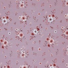 Baumwolljersey Digital - Mauve Blumenstrauß Baumwolljersey Digital - Mauve Blumenstrauß