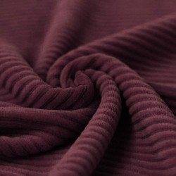 Tessuto Jersey Velluto a Coste Grande Bordeaux