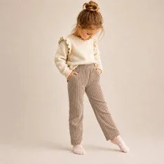 Nicki Breitcord Jersey Stoff Dunkel Beige