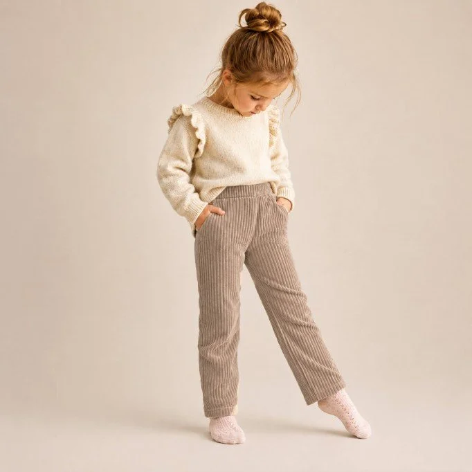 Brede Ribfluweel Jersey Stof Donker Beige Brede Ribfluweel Jersey Stof Donker Beige - (Ribfluweel Jersey Stof)