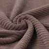 Brede Ribfluweel Jersey Stof Donker Mauve