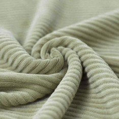 Big Knitted Corduroy Jersey Fabric Olive