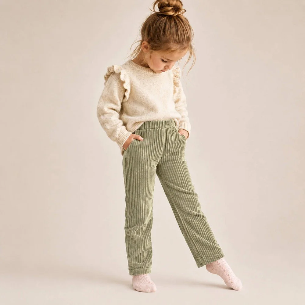 Nicki Breitcord Jersey Stoff Olive Nicki Breitcord Jersey Stoff Olive
