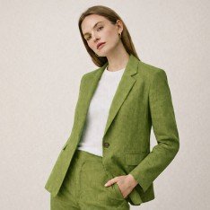 Linen Fabric (Enzymwashed) Moss Green Linen Fabric (Enzymwashed) Moss Green