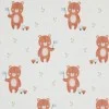 Tessuto Jersey Di Cotone Costine - Orso Con Macchina Giocattolo