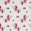 Rib Knit Jersey Fabric - Dog At Fire Department - (Jersey Fabrics)