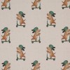 Rib Knit Jersey Fabric - Dog On Stunt Scooter