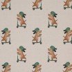 Rib Knit Jersey Fabric - Dog On Stunt Scooter - (Jersey Fabrics)
