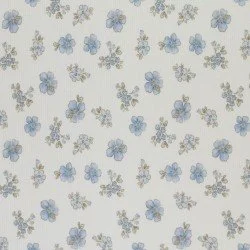 Rib Knit Jersey Fabric - Forget Me Not Flower