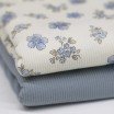 Rib Knit Jersey Fabric - Forget Me Not Flower Rib Knit Jersey Fabric - Forget Me Not Flower - (Jersey Fabrics)