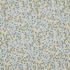 Rib Knit Jersey Fabric - Jeans Blue Flower Plant