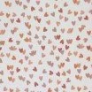 Rib Knit Jersey Fabric - Multicolor Hearts Beige - (Jersey Fabrics)