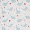 Rib Knit Jersey Fabric - Sea Green Whale - (Jersey Fabrics)