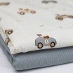 Rib Knit Jersey Fabric - Toy Car Rib Knit Jersey Fabric - Toy Car - (Jersey Fabrics)