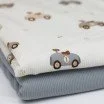 Rib Knit Jersey Fabric - Toy Car Rib Knit Jersey Fabric - Toy Car - (Jersey Fabrics)