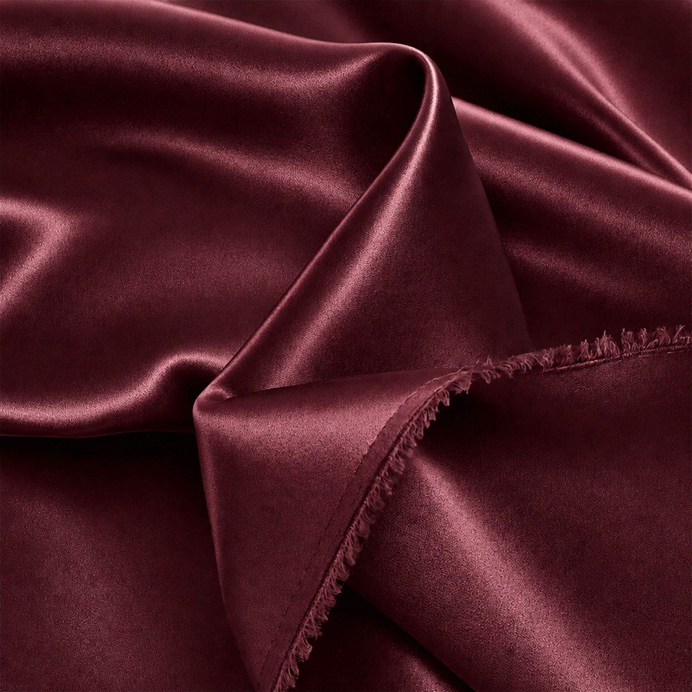 Stretch Satin Fabric (Double-Sided) Bordeaux