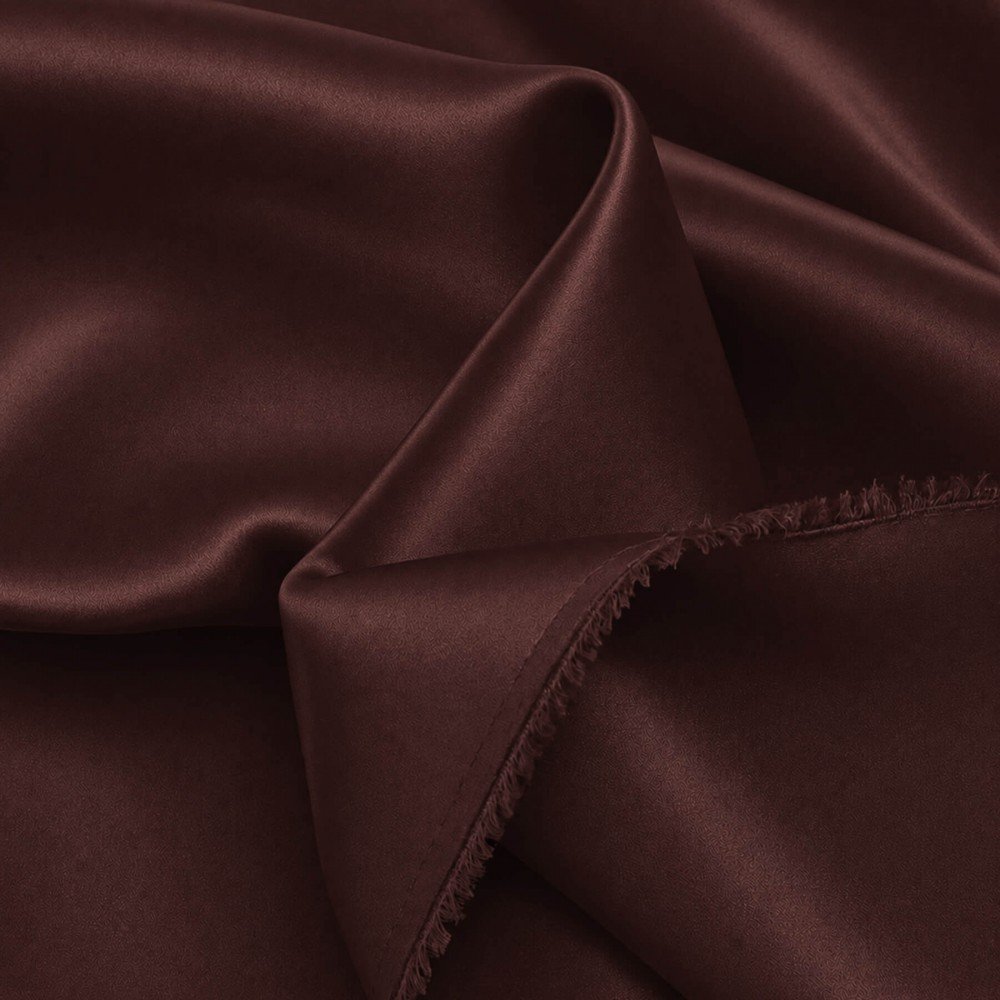 Stretch Satin Stoff (Doppelseitig) Braun
