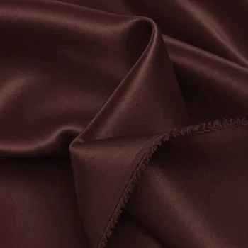 Stretch Satin Fabric (Double-Sided) Brown