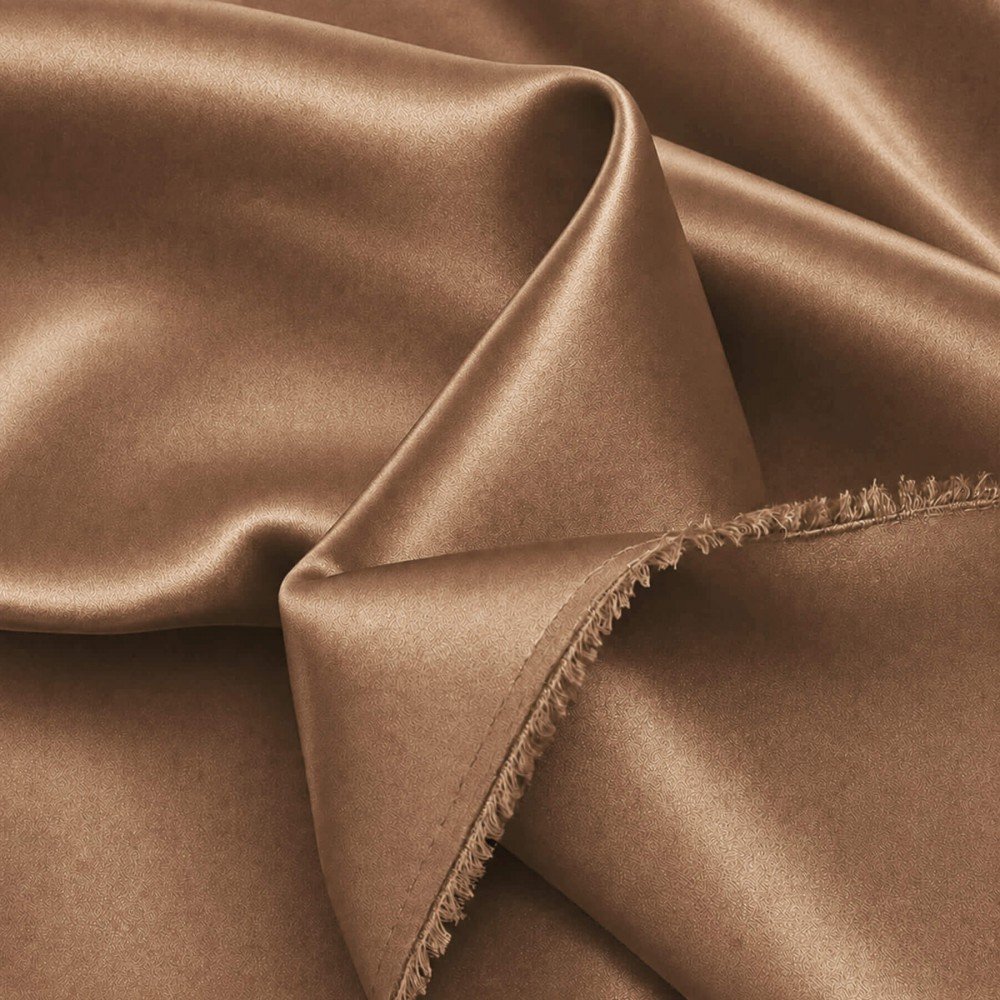 Stretch Satin Stoff (Doppelseitig) Kakao