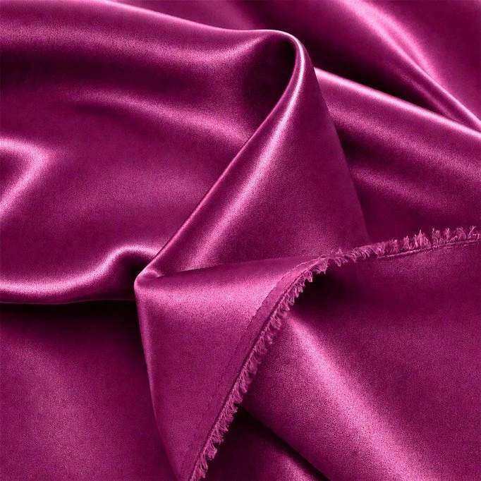 Tessuto Di Raso Stretch (Doppia Faccia) Cardinale Rosa - (Tessuti Moda)