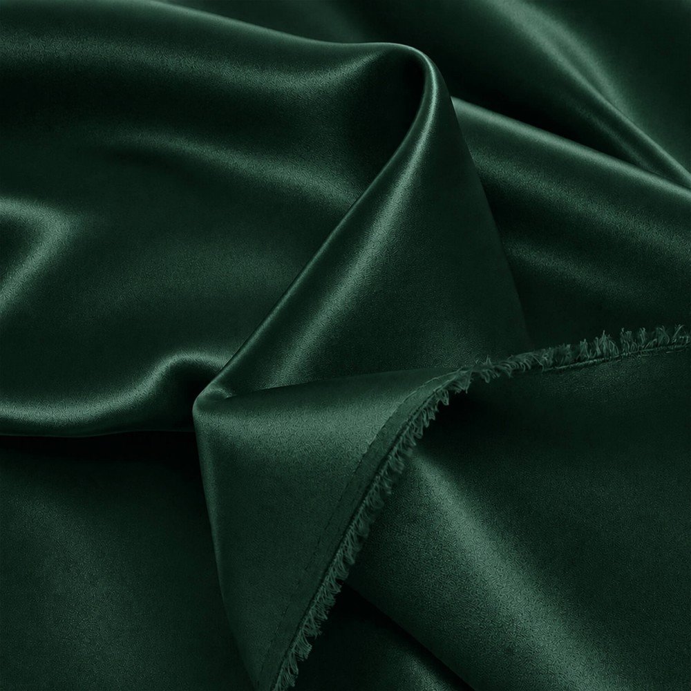 Tessuto Di Raso Stretch (Doppia Faccia) Verde Scuro Tessuto Di Raso Stretch (Doppia Faccia) Verde Scuro