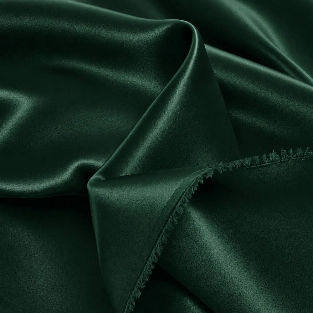 Stretch Satin Fabric (Double-Sided) Dark Green
