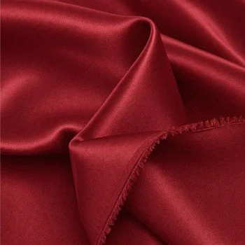 Stretch Satin Fabric (Double-Sided) Dark Red