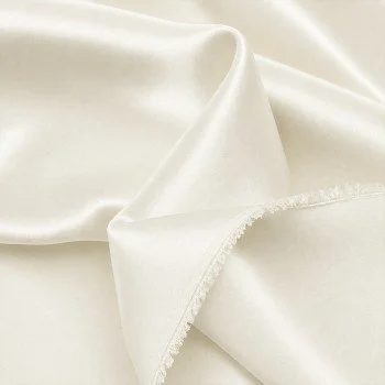 Stretch Satin Fabric (Double-Sided) Ecru