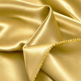 Tessuto Di Raso Stretch (Doppia Faccia) Oro