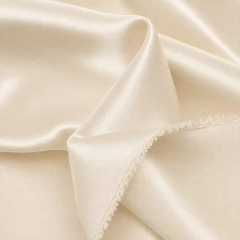 Stretch Satin Fabric (Double-Sided) Ivory