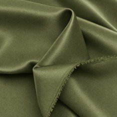 Tessuto Di Raso Stretch (Doppia Faccia) Oliva