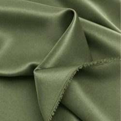 Stretch Satin Stoff (Doppelseitig) Olive