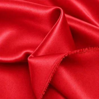 Stretch Satin Fabric (Double-Sided) Red