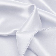 Tessuto Di Raso Stretch (Doppia Faccia) Bianco