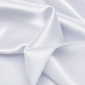 Stretch Satin Fabric (Double-Sided) White