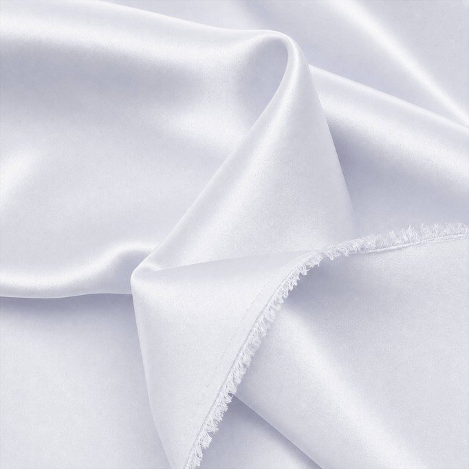 Tessuto Di Raso Stretch (Doppia Faccia) Bianco Tessuto Di Raso Stretch (Doppia Faccia) Bianco - (Tessuti Moda)