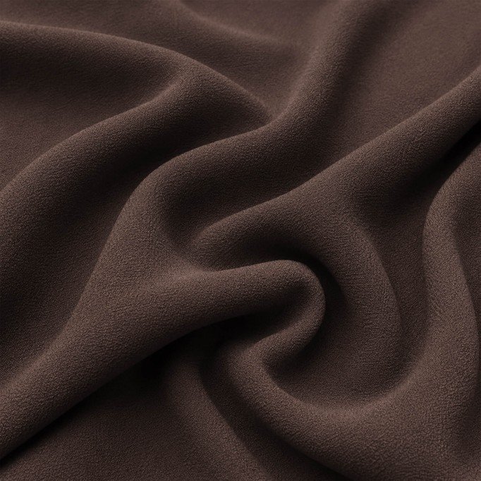 Zware Crepe Stof (Stretch) Bruin - (Modestoffen)