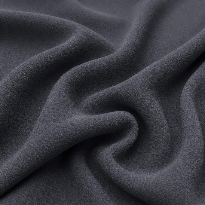 Zware Crepe Stof (Stretch) Donker Grijs - (Modestoffen)