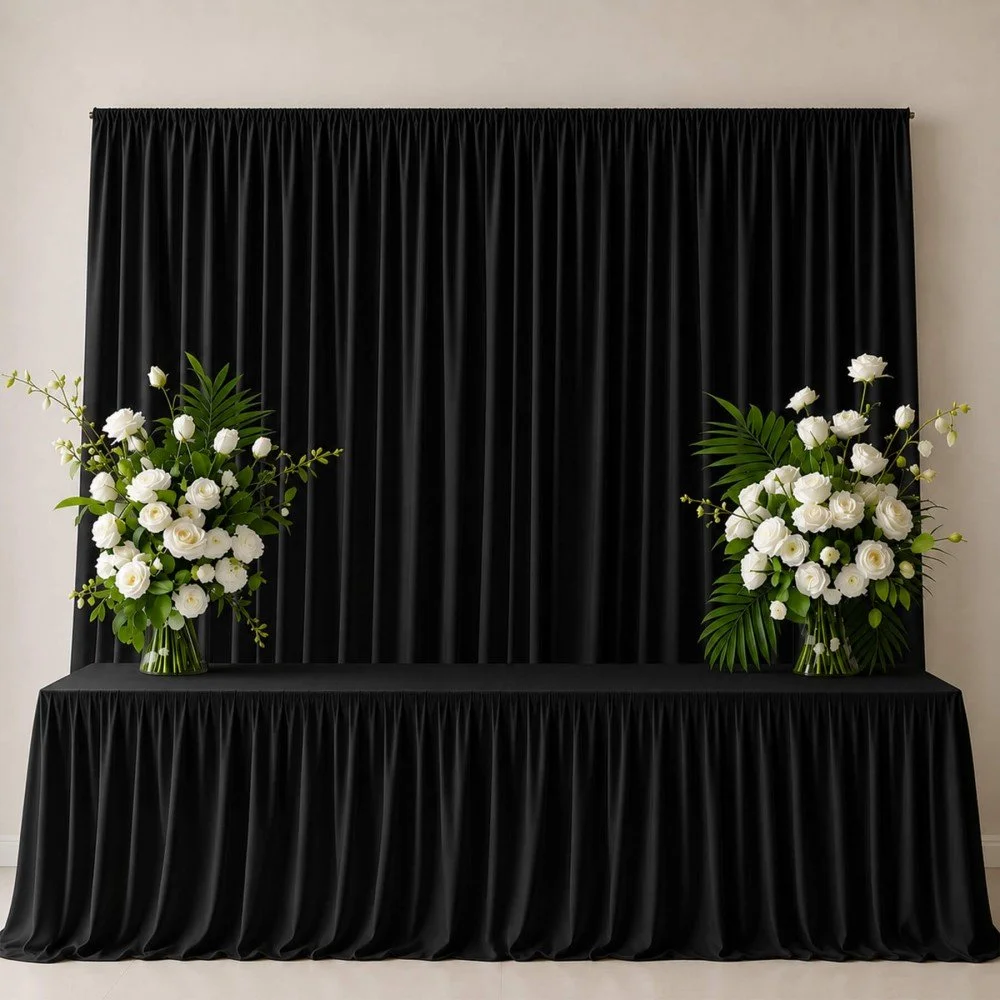 Fire Retardant Burlington Fabric 280cm Wide (Certificate B1) Black Fire Retardant Burlington Fabric 280cm Wide (Certificate B1) Black