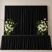 Entflammbar Burlington Dekostoff 280cm Breit (Zertifikat B1) Schwarz - (Power Stretch Stoffe )