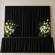 Brandhæmmend Terlenka Stof 280cm Bred (Certifikat B1) Sort