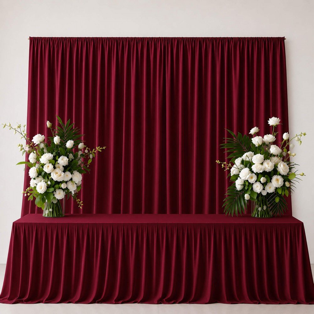 Fire Retardant Burlington Fabric 280cm Wide (Certificate B1) Bordeaux Fire Retardant Burlington Fabric 280cm Wide (Certificate B1) Bordeaux
