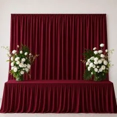 Brandvertragend Texture Dekostof 280cm Breed (Certificaat B1) Bordeaux