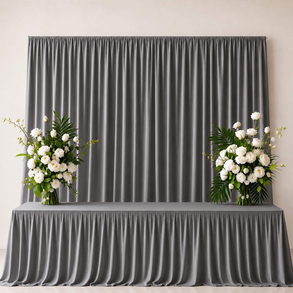 Fire Retardant Burlington Fabric 280cm Wide (Certificate B1) Dark Grey Fire Retardant Burlington Fabric 280cm Wide (Certificate B1) Dark Grey