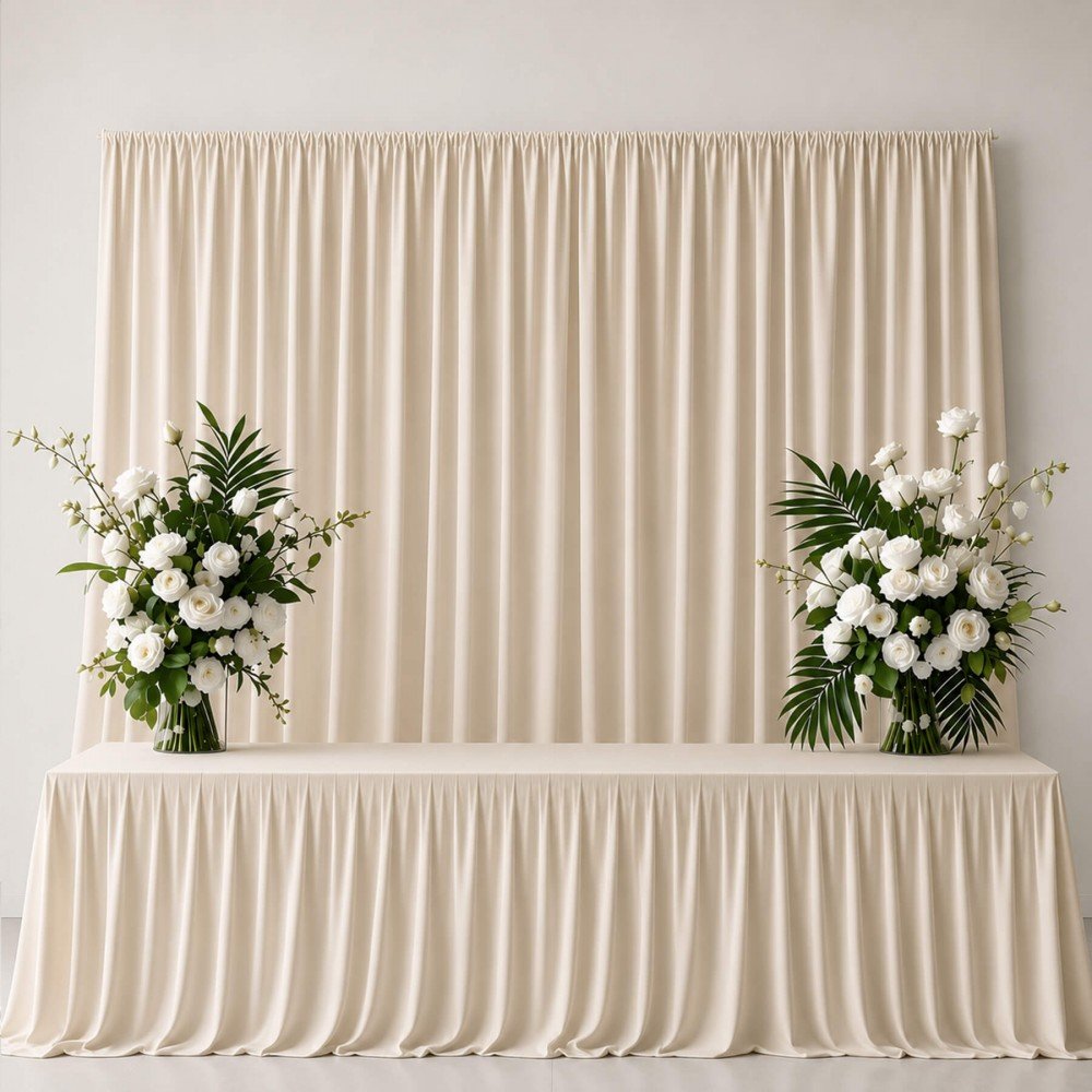 Fire Retardant Burlington Fabric 280cm Wide (Certificate B1) Natural Beige Fire Retardant Burlington Fabric 280cm Wide (Certificate B1) Natural Beige
