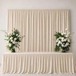 Brandvertragend Texture Dekostof 280cm Breed (Certificaat B1) Naturel Beige Brandvertragend Texture Dekostof 280cm Breed (Certificaat B1) Naturel Beige
