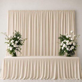 Tissu Burlington Grande Largeur 280cm (Résistant Au Feu B1) Beige Naturel
